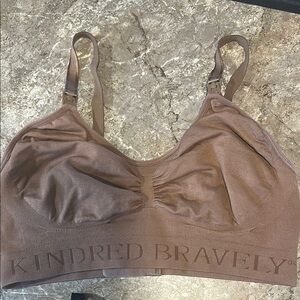Kindred Bravely Brown Nursing Bras. One large and one medium.
